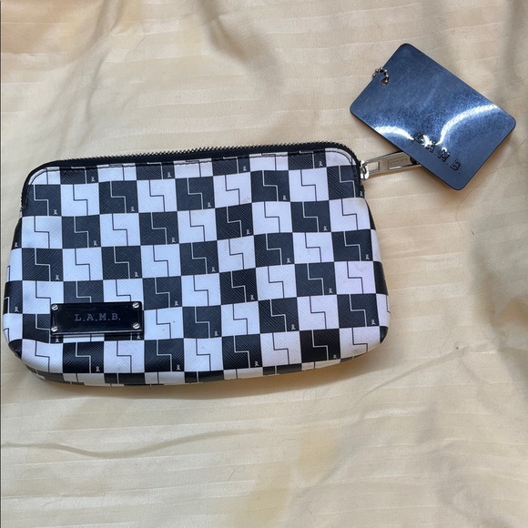 L.A.M.B. Handbags - L.A.M.B. Monochrome Zigzag Pouch